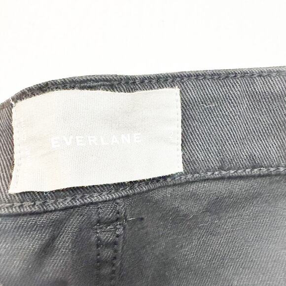 Everlane Wide Leg Black Denim Jeans Zip Fly Pants Size 2 - Picture 4 of 8